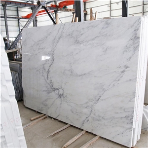 Pure White Ariston White Marble Slabs For Flooring