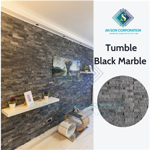 Great Promotion Great Deal For Tumble Black Marble Wall Pane