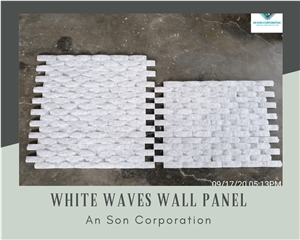 Hot Sale - White Waves Wall Panel From Vietnam 