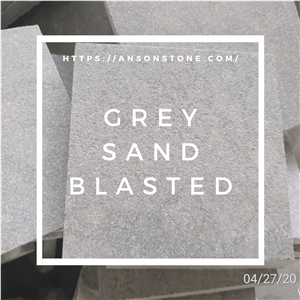 Outdoor Stone Product- Grey Sandblasted Paving Stone