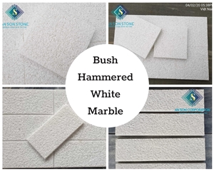 Special Offer For Bush Hammered White Marble Tiles