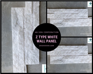 Z Type For Wall Panel White Marble