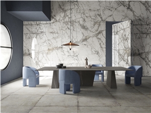  Interior Modern Light Gray Italian Marble Sintered Slabs 