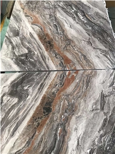 Brown Natural Bookmatch Marble Slab