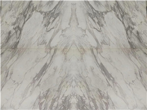 White Bookmatch Marble Tiles For Background Wall 