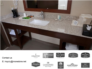 Hotel Bathroom Custom Granite Countertops