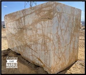 Frozen Gold Marble Blocks