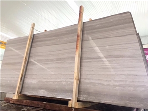 Light Grey Wood Vine Wooden White Marble Wall  Big Slab Tile