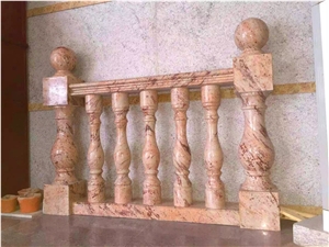Orlando Gold Granite Column For Stair Deck Railing Handrail