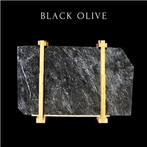 Black Marble Slab - Cloudy Black Marble