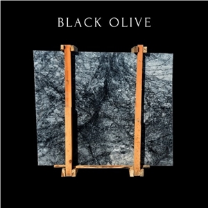 Black Wavy Marble Slab - Black Marble