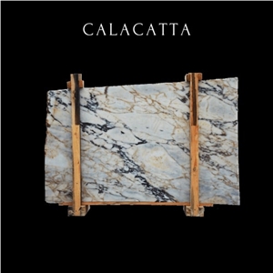 Calacatta White Marble Slab - White Marble Slab