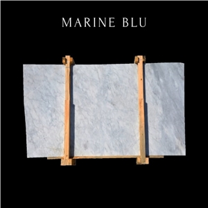 Cloudy White Marble - Blue Cloudy White Marble Slab