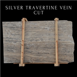 Silver Travertine Vein Cut - Light Crema Silver Travertine