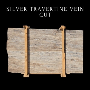 Silver Travertine Vein Cut - Multicolor Silver Travertine