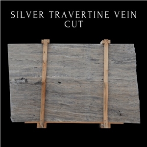 Silver Travertine Vein Cut- Multicolor Silver Travertine