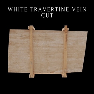 White Classic Vein Cut Travertine - White Beige Travertine