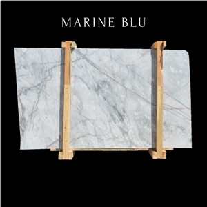 White Cloudy Marble - Pure Blue Cloudy Marble