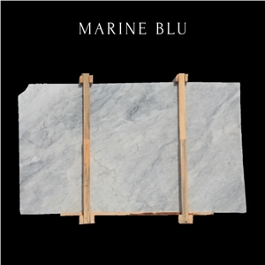 White Moving Marble Slab - Blue Marble Slab