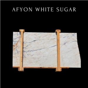 White Sugar Marble Slab - White Lillac Marble