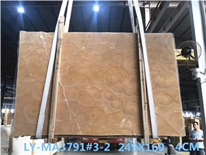 Agate Jade Gold Onyx Wall Tile Slab  In China Stone Market