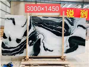 China Landscape Paintings Marble Panda White Tile Slab Wall