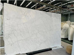 Fine Lines Snow White Marble Flake In China Stone Market