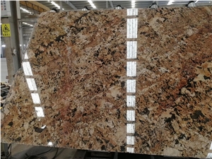 India Alaska Gold Slab Tile Granite In China Stone Market