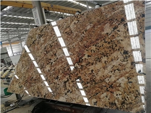 India Alaska Slab Gold Granite Tile In China Stone Market