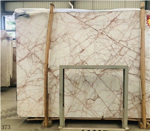 Red Line White Marble Jade Spide Slab In China Stone Market
