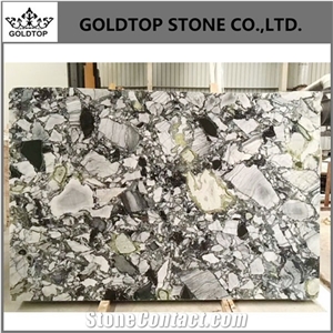 Stone Jade Marble White And Light Gold Marble Tiles Slabs