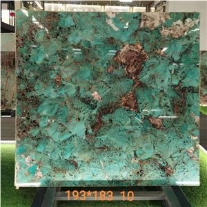 Amazonita Granite Slabs, Polished Green Amazon Granite Tiles