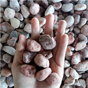 Factory Rocks Stone Pink Color Pebbles For Paving