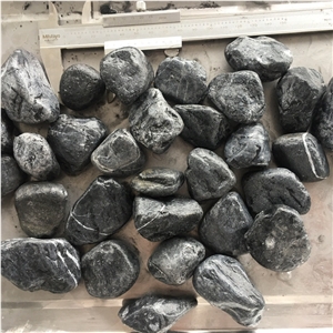 Small Size Black Pebble Stone For Making Epoxy Floor