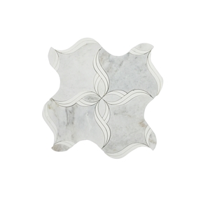Mosaic Marble Natural Artistic Calacatta White Tile Waterjet