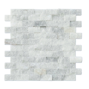Carrara White Splitface Marble Mosaics