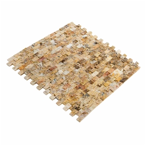 Scabos Splitface Travertine Mosaics