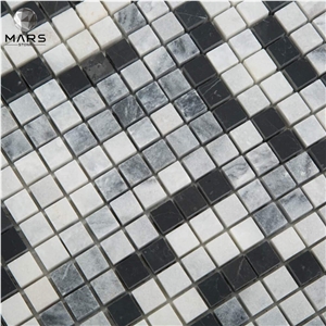 Bardiglio Gray Square Marble Mosaic Tile