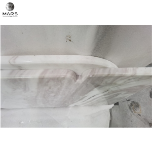 Natural Stone Volakas White Marble Kitchen Top Project