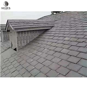 New Design High-End Half Arc Natural Black Slate Roof Tiles