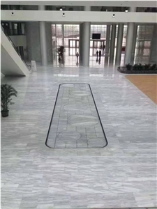 Bookmatch Cloudy White Marble Wall Tile
