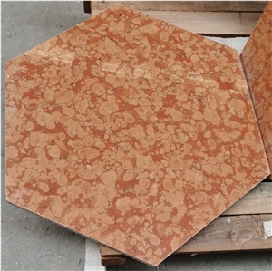 Polished Italy Rosso Asiago Marble Hexagon Tiles
