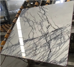 Polished Turkey Viola White Marble Slab