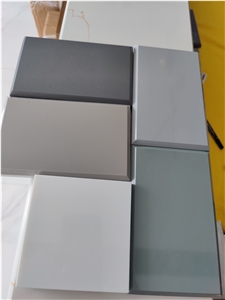 Pure Grey Artificial Marble Slab Wall Tile For Bathroom