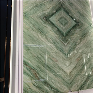 Brazili Green Stone Emerald Quartzite Slab For Hotel Project