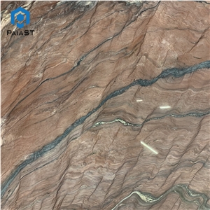 Natural Exotic Stone Red Silk Quartzite Tile For Wall&Floor
