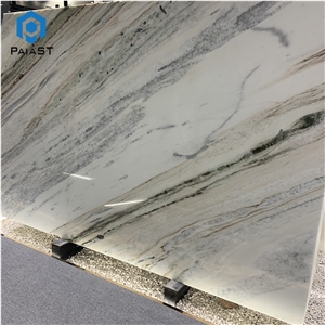 White Quartzite With Green Veins Slab For Interior Wall Tile