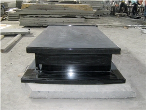 Angola Black Granite Gravestone Tombstone Monument Headstone