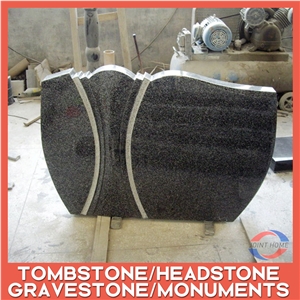 Black Gravestone Single Marker Slant Upright Headstone