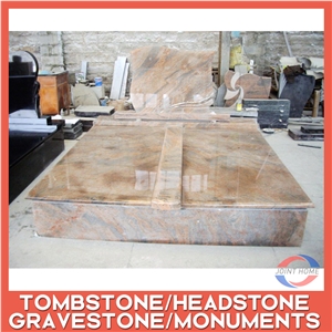 Brown Granite Upright Marker Traditional American Monuments